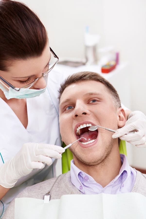 Dentist stock image. Image of medical, male, dental, clinic 46280931