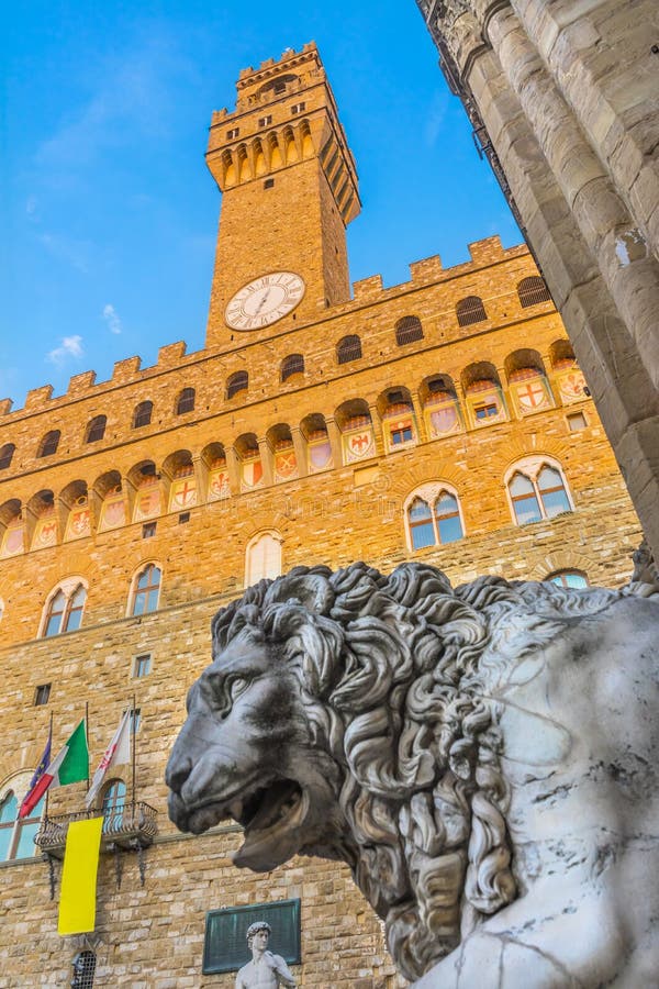 Medici Lion Statue Loggia Piazza Signoria Palazzo Vecchio Floren photo stock Medici Lion Statue Loggia Piazza Signoria Palazzo Vecchio Floren photo stock