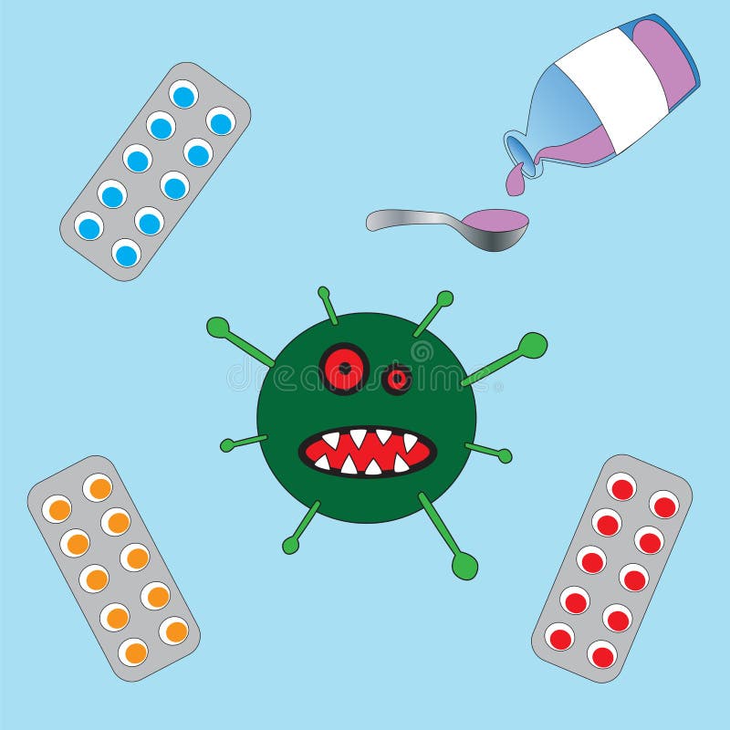 Medicamentos Médicos Antecedentes No Estilo De Desenho Animado. Ilustração  Vetorial Ilustração do Vetor - Ilustração de vetor, objeto: 217008595