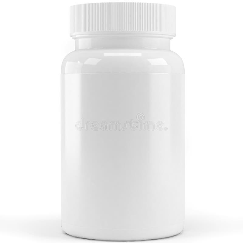 Medicine Bottle Without Labels On White Background Stock Illustration