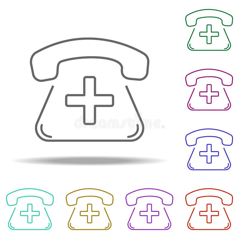 Medicine calling line icon. Elements of Medicine in multi color style icons. Simple icon for websites, web design, mobile app vector illustration