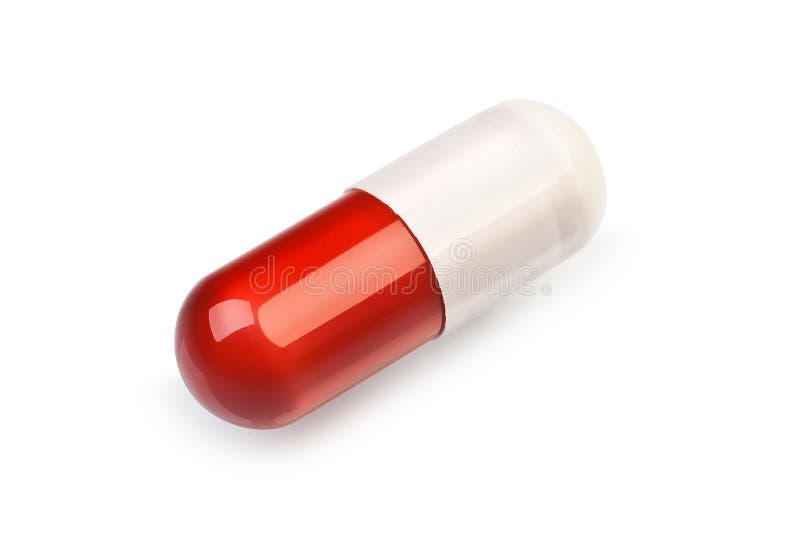 Red and white capsule