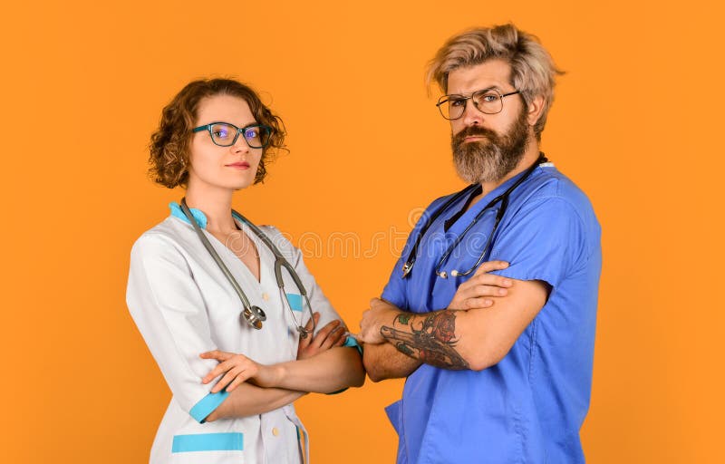 medicine and healthcare concept. team of doctor and nurse. Teamwork in hospital for success work and trust in team stock image