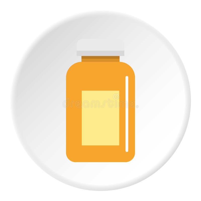 Medicine jar icon circle stock vector. Illustration of healthy 95329218
