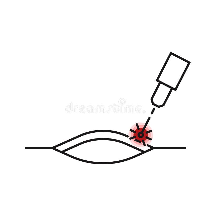 Medicine laser icon. Vector stock illustration