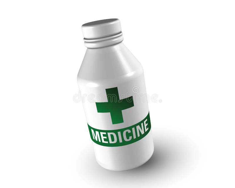 Medicine plastic bottle isolated royalty free illustration