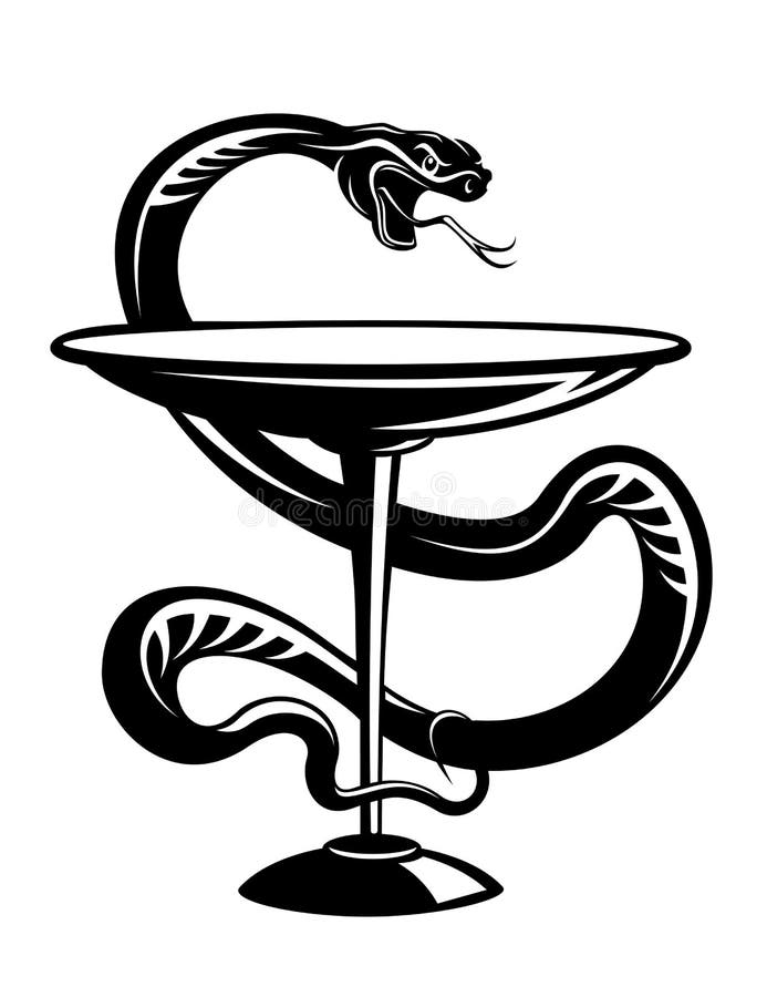 Medicine snake symbol royalty free illustration Medicine snake symbol royalty free illustration