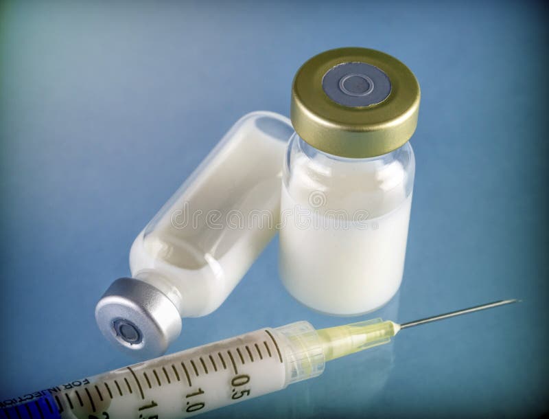 Medicine In Vials, Ready For Vaccine Injection stock photos Medicine In Vials, Ready For Vaccine Injection stock photos
