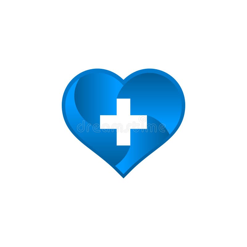 Medicinsk logo med förälskelseform stock illustrationer Medicinsk logo med förälskelseform stock illustrationer