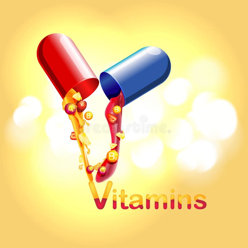 Medicinska vitaminer och mineraler bakgrunden Minnestavlor hälsa, kapselläkemedel häller fruktsaften med frukten 3d vektor illustrationer Medicinska vitaminer och mineraler bakgrunden Minnestavlor hälsa, kapselläkemedel häller fruktsaften med frukten 3d vektor illustrationer