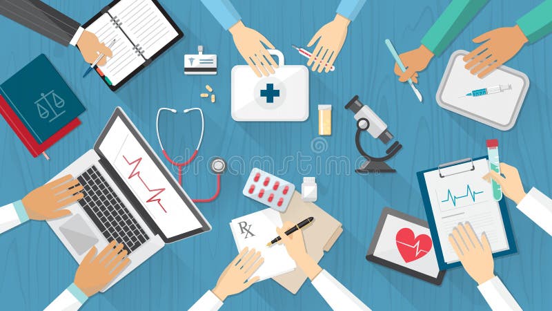 Medicinskt lag royaltyfri illustrationer Medicinskt lag royaltyfri illustrationer