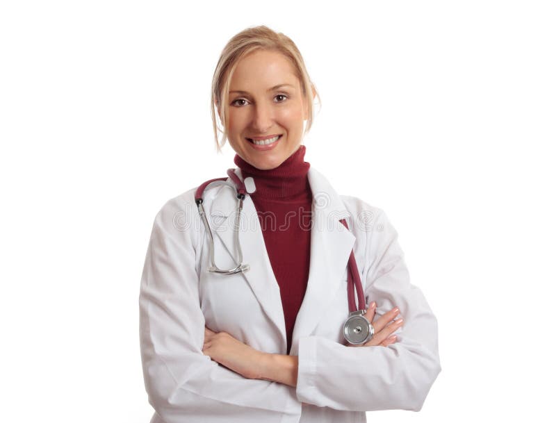 Leende professionell läkare royaltyfri bild