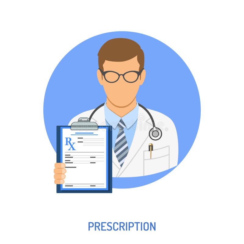 Medicinskt receptbegrepp royaltyfri illustrationer