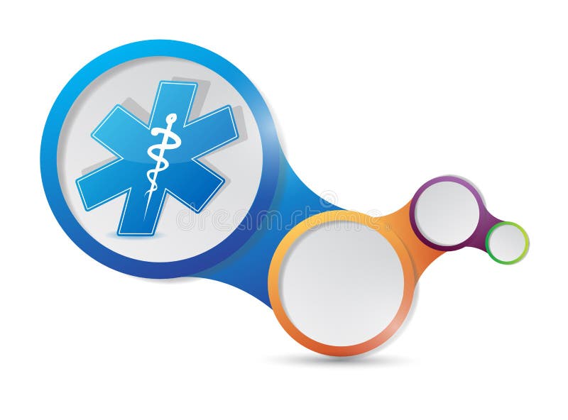 Medicinskt symbol och infographic illustration stock illustrationer Medicinskt symbol och infographic illustration stock illustrationer