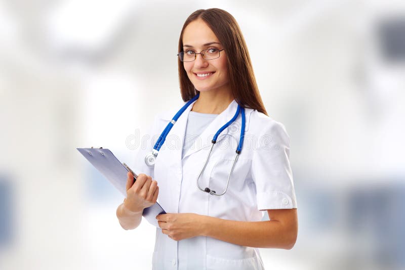 Dottore/Dottoressa affabile immagini stock libere da diritti