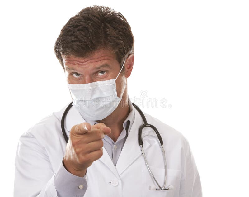 Medico che porta una mascherina fotografia stock