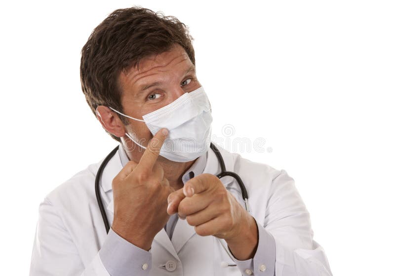 Medico che porta una mascherina immagini stock libere da diritti