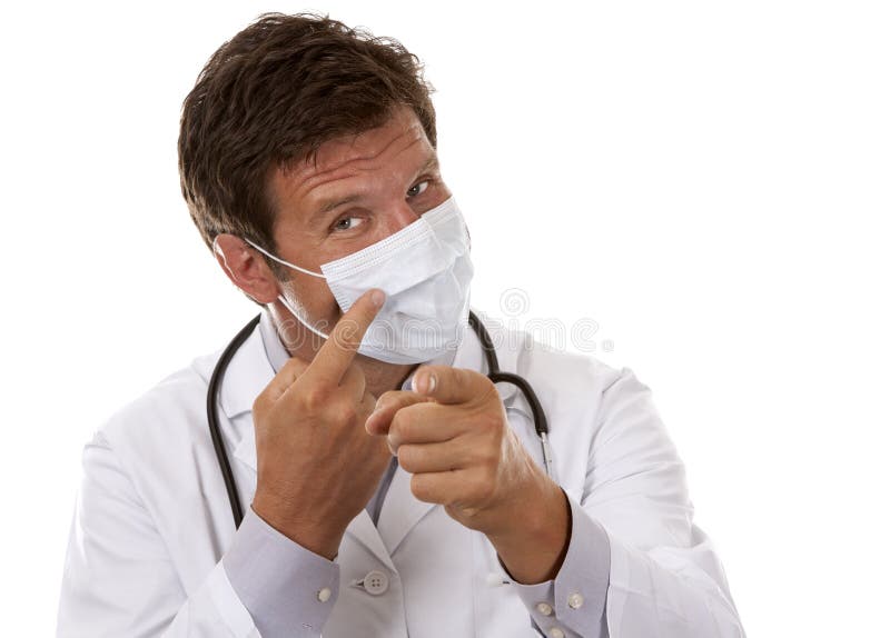 Medico che porta una mascherina fotografie stock