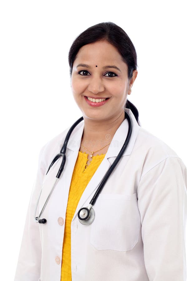 Medico femminile allegro fotografie stock libere da diritti Medico femminile allegro fotografie stock libere da diritti