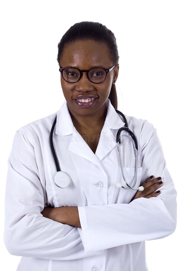 Medico femminile nero immagini stock