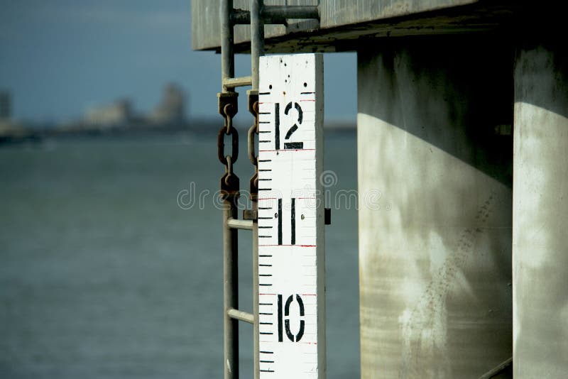 Water level measure in Galveston Bay, Texas. Water level measure in Galveston Bay, Texas.