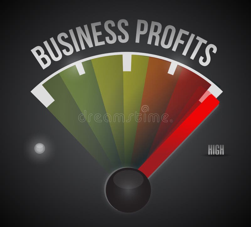 Business profit level measure meter from low to high, concept illustration design. Business profit level measure meter from low to high, concept illustration design