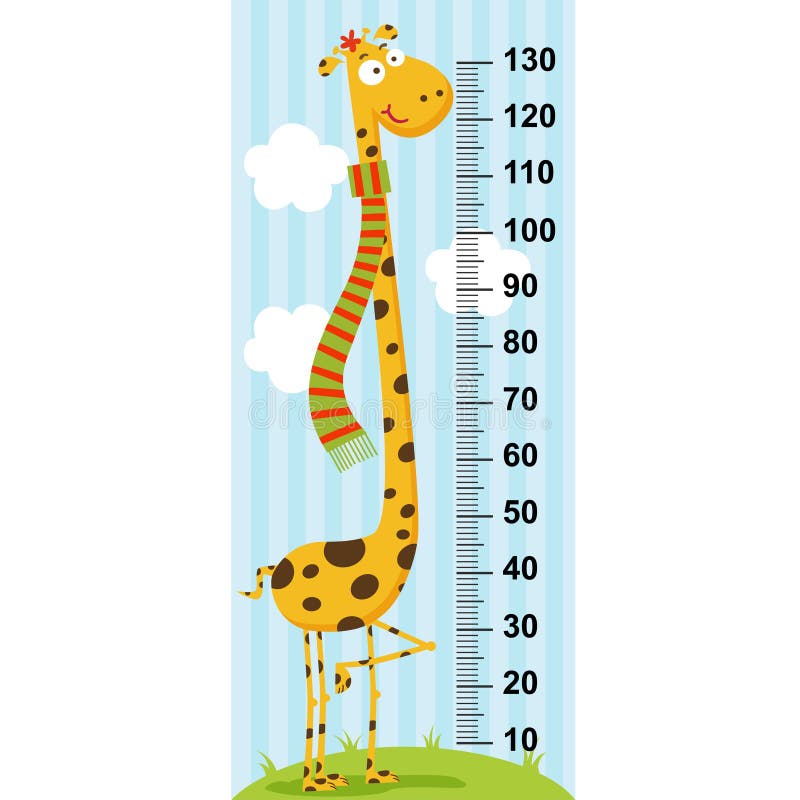 Medida longa da altura do girafa do pescoço