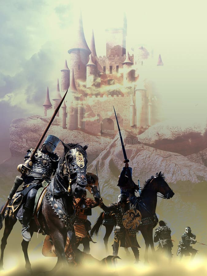 Medieval battle stock illustration Medieval battle stock illustration