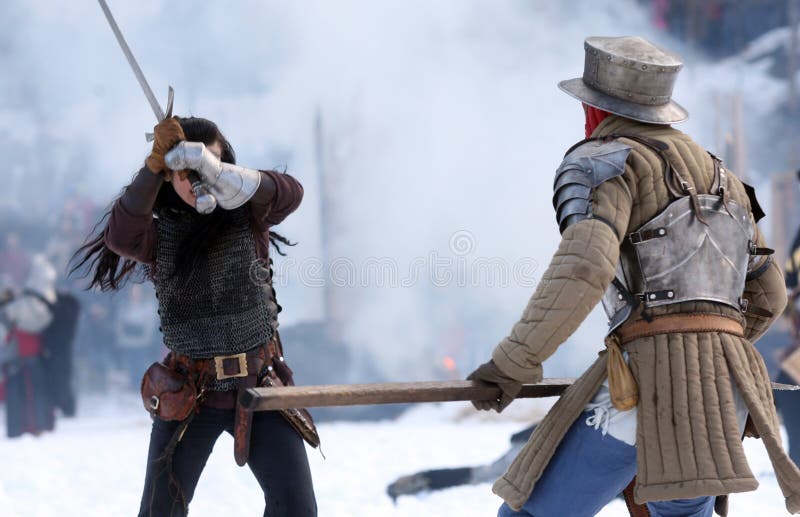 Bătălia medievală stock photos