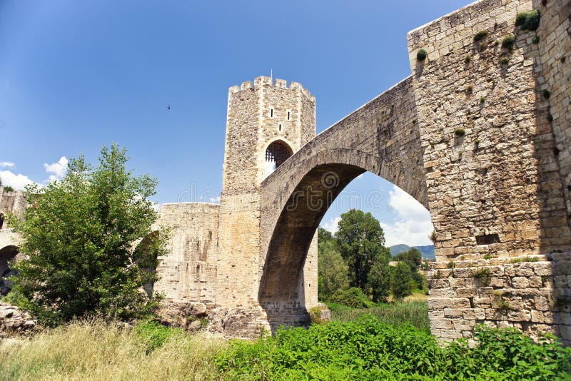 The medieval bridge in Besalu