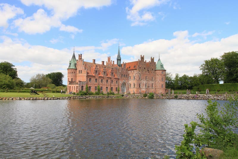 Medieval caste in Funen, Denmark royalty free stock photos