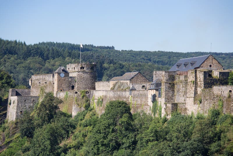 Medieval Castle of Bouillon in Belgian Ardennes Stock Image Image of