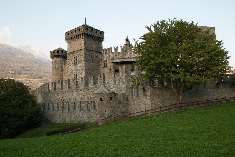 Medieval Castle of Fenis Valle d`Aosta, Italy