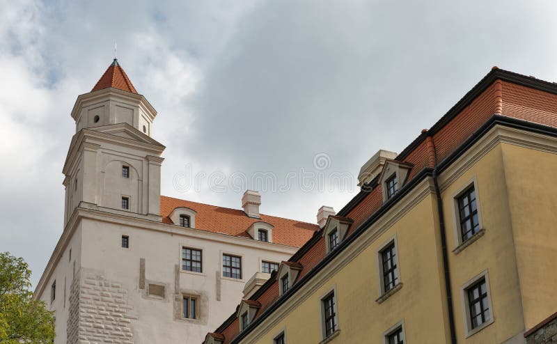 Stredoveký hrad v Bratislave na Slovensku.