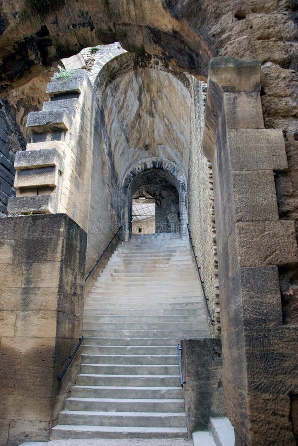 Medieval castle stairway