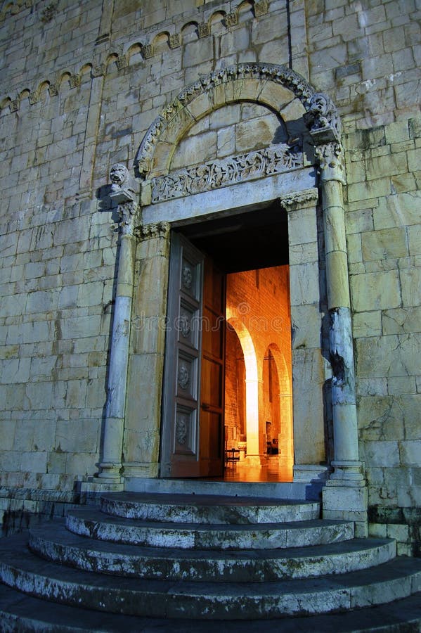 Medieval church entrance