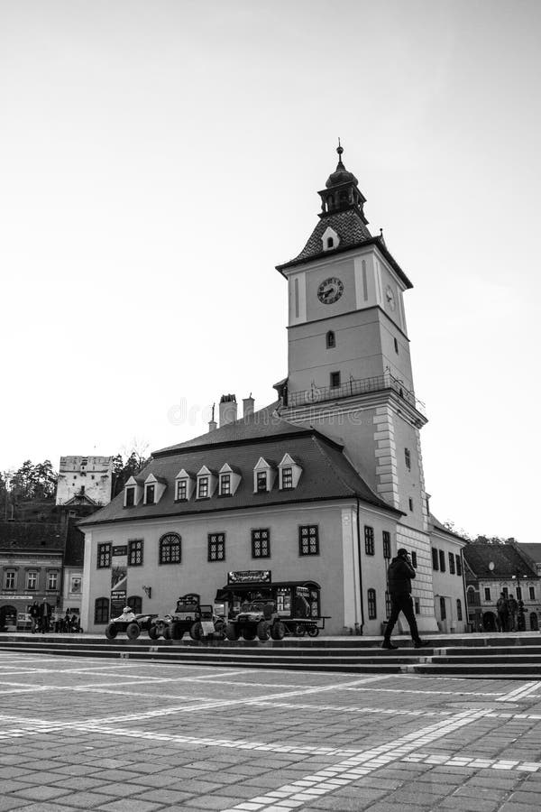 Medieval Council House in Main Square, Brasov Editorial Stock Photo