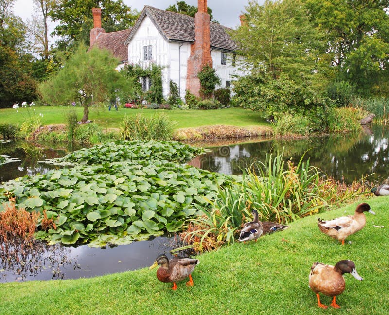 Medieval English Manor House and garden