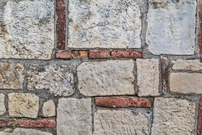 Medieval Fortress Stone-Brick Rampart Detail