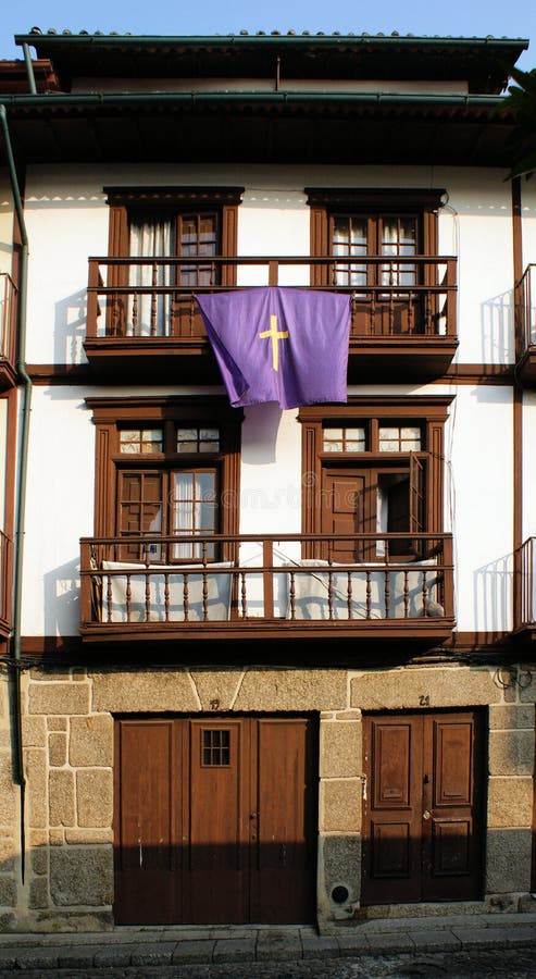 Medieval houses in the Historical Center of Guimaraes royalty free stock photo Medieval houses in the Historical Center of Guimaraes royalty free stock photo