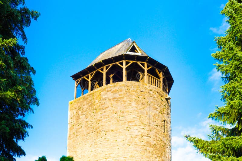 An Old Stone Watch Tower Over Looking Dingle Bay Co. Kerry Ireland As a