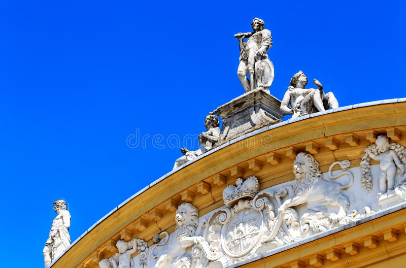 Medieval Orangerie Baroque Castle in Kassel, Germany