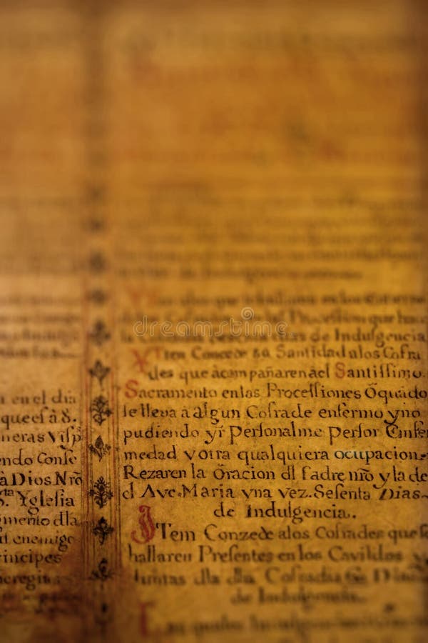 Medieval Parchment Detail stock images