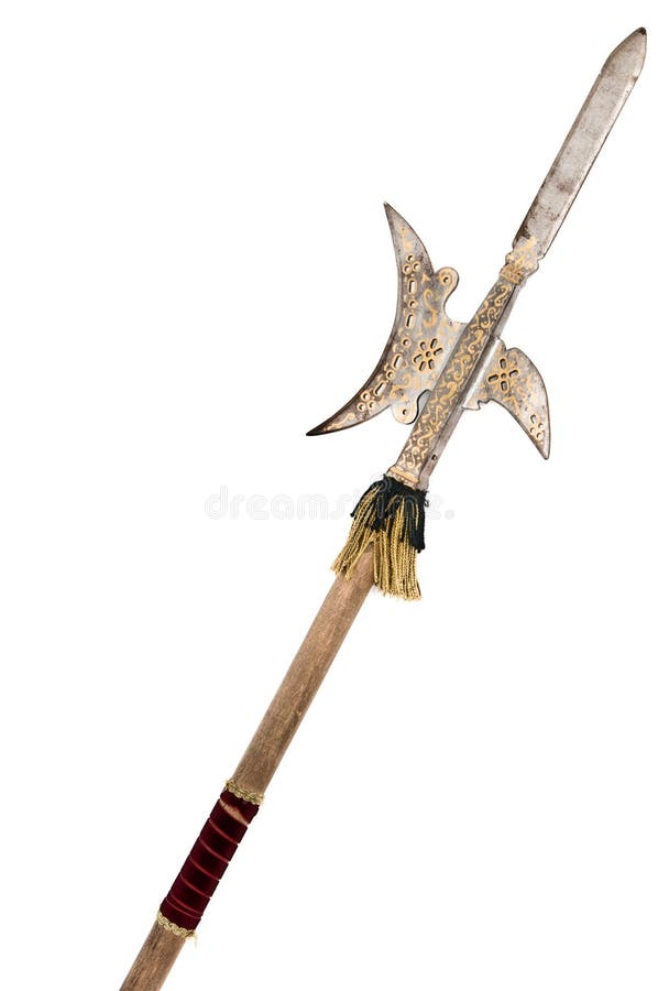 Medieval pike isolated on white