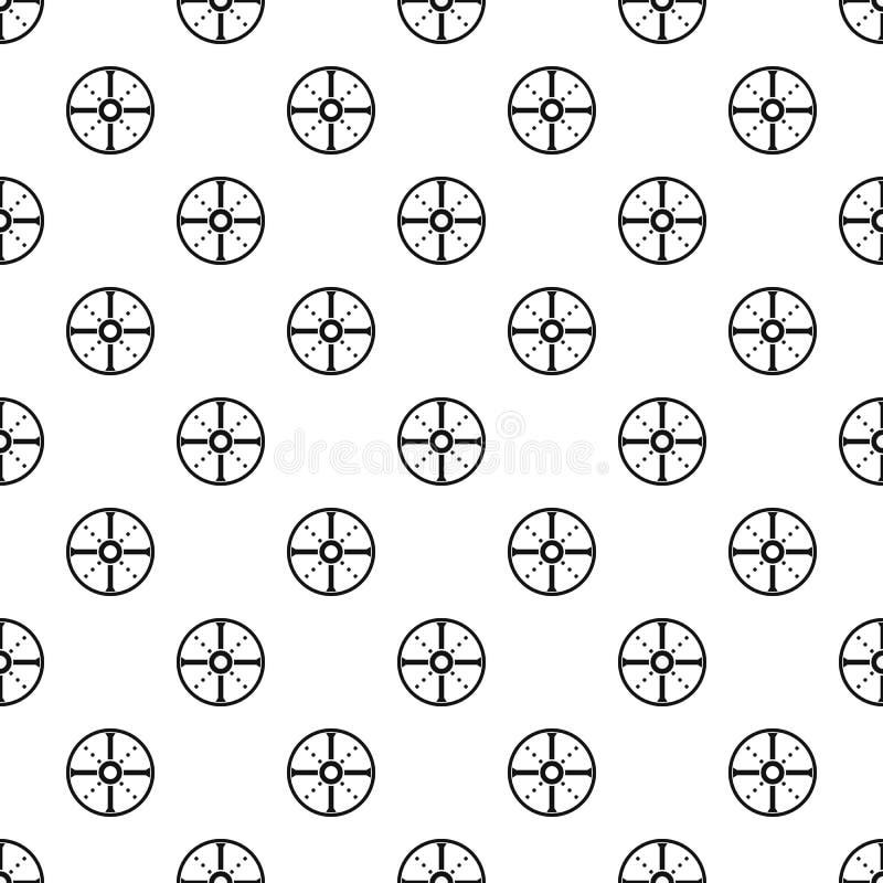 Medieval Round Shield Pattern Simple Style Stock Illustration