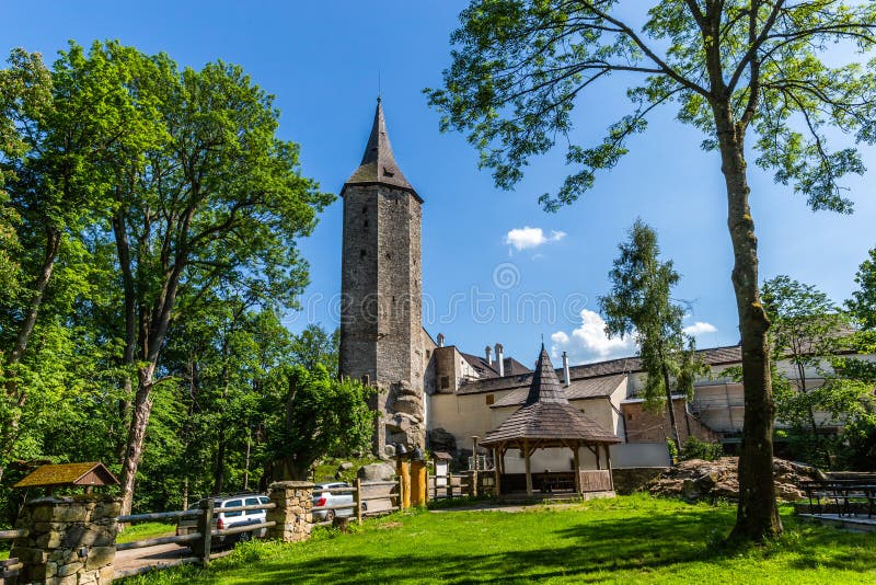 Medieval ruins of castle Rostejn, South Moravia, Czech Republic