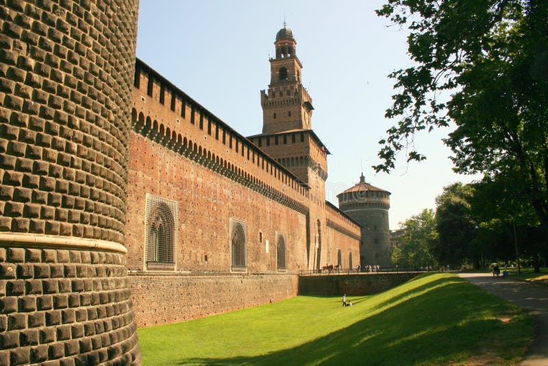 Medieval sforza castel, milan