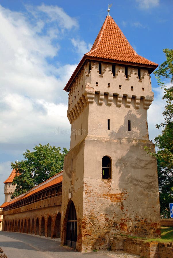 Medieval stone tower royalty free stock photo