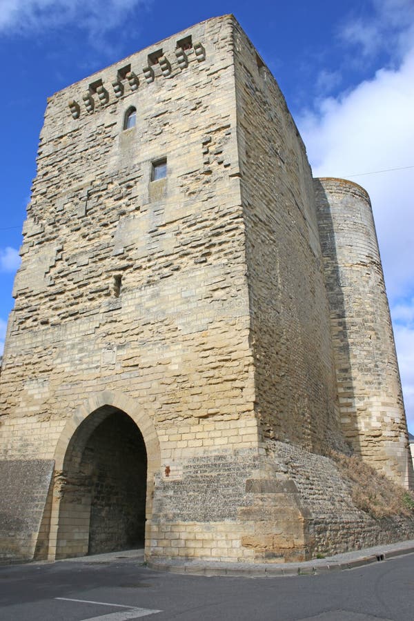 Medieval Tower in Thouars, France Stock Photo - Image of summer, town ...