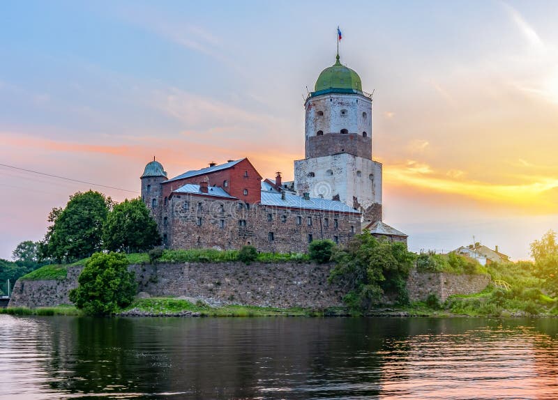 Medieval Castle at Sunset, Russia Stock Photo Image of dark